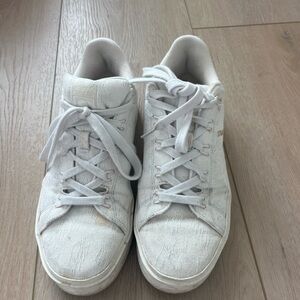 Adidas Cream and Orange Sneakers